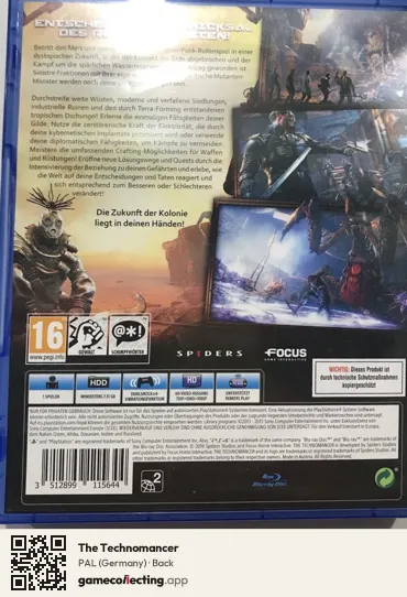 The Technomancer PlayStation 4, Germany box back