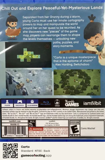 Carto PlayStation 4, NTSC box back