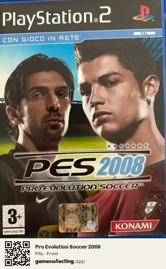 Pro Evolution Soccer 2008 PlayStation 2, PAL box front