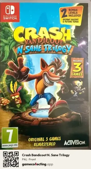 Crash Bandicoot N. Sane Trilogy Nintendo Switch, PAL box front
