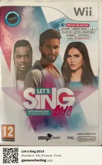 Let's Sing 2018 Nintendo Wii, France box front