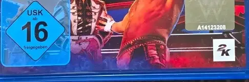 WWE 2K24, the USK square on its front