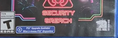 Five Nights at Freddy's: Security Breach, the ESRB box on its front