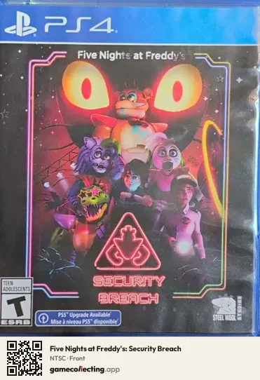 Five Nights at Freddy's: Security Breach PlayStation 4, NTSC box front