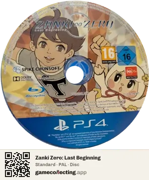Zanki Zero: Last Beginning PlayStation 4, PAL disc