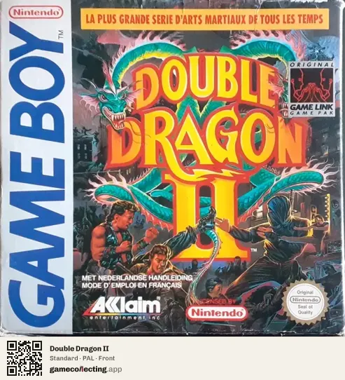 Double Dragon II Game Boy, PAL box front