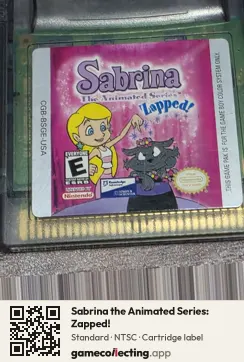 Sabrina the Animated Series: Zapped! Game Boy Color, NTSC cartridge label