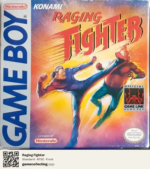 Raging Fighter Game Boy, NTSC box front