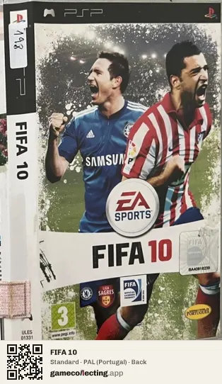 FIFA 10 PlayStation Portable, Portugal box back