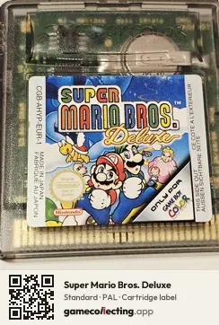 Super Mario Bros. Deluxe Game Boy Color, PAL cartridge label