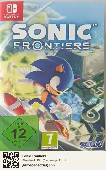 Sonic Frontiers Nintendo Switch, Germany box front