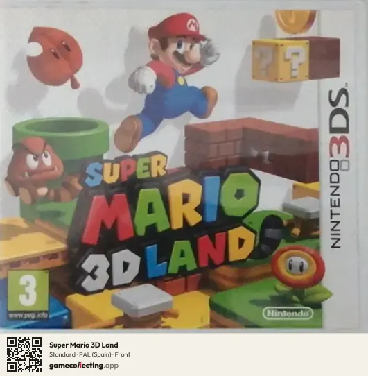 Super Mario 3D Land Nintendo 3DS, Spain box front
