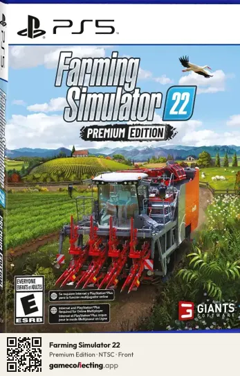 Farming Simulator 22 PlayStation 5, NTSC box front