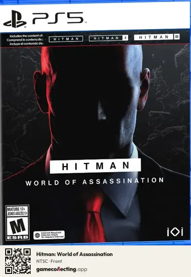 Hitman: World of Assassination PlayStation 5, NTSC box front