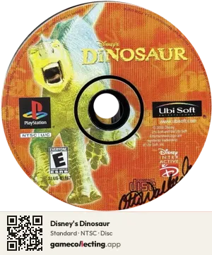 Disney's Dinosaur PlayStation, NTSC disc