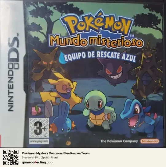 Pokémon Mystery Dungeon: Blue Rescue Team Nintendo DS, Spain box front