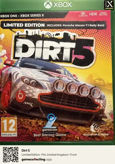 Dirt 5 Xbox One, United Kingdom box front