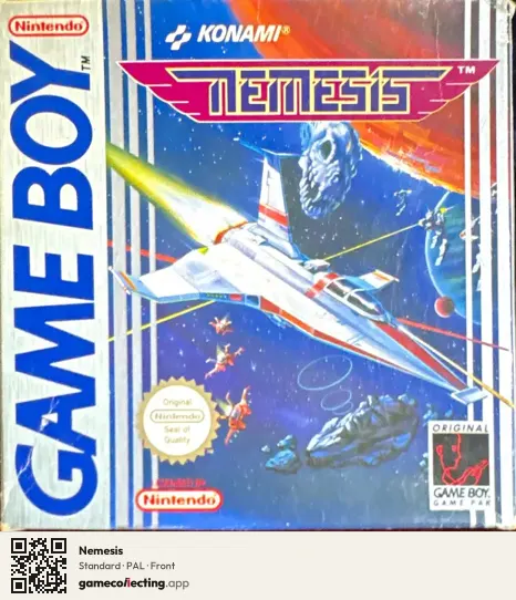 Nemesis Game Boy, PAL box front