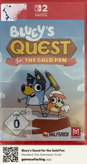 Bluey's Quest for the Gold Pen Nintendo Switch 2, Germany box front