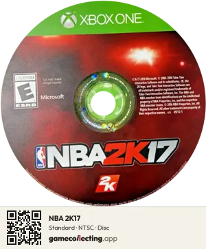 NBA 2K17 Xbox One, NTSC disc
