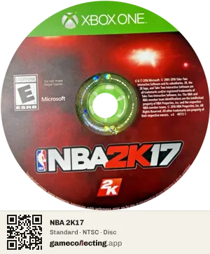 NBA 2K17 Xbox One, NTSC disc