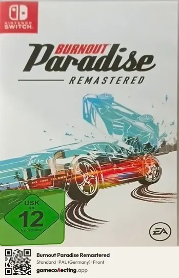 Burnout Paradise Remastered Nintendo Switch, Germany box front