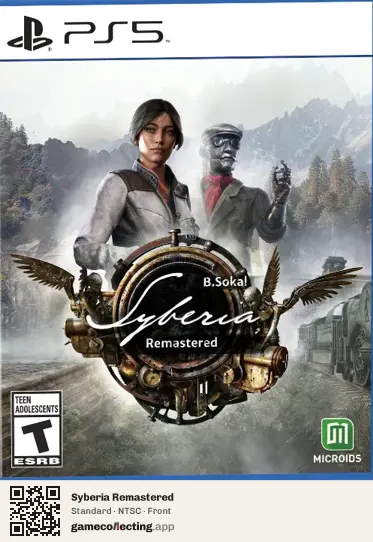 Syberia Remastered PlayStation 5, NTSC box front