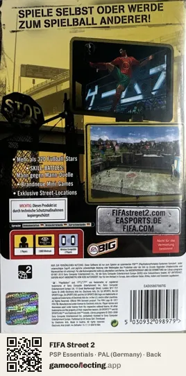 FIFA Street 2 PlayStation Portable, Germany box back