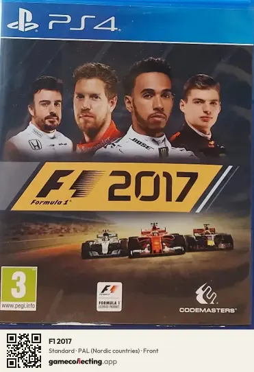 F1 2017 PlayStation 4, Nordic countries box front