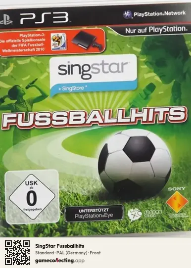 SingStar Fussballhits PlayStation 3, Germany box front