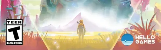 No Man's Sky, the ESRB box on its front