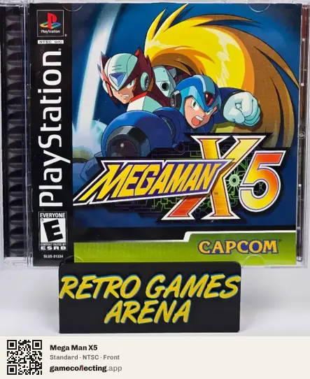 Mega Man X5 PlayStation, NTSC box front