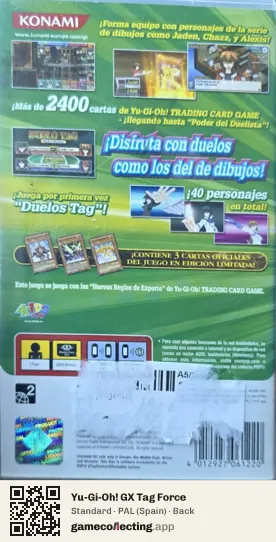Yu-Gi-Oh! GX Tag Force PlayStation Portable, Spain box back