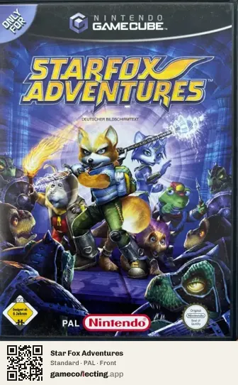 Star Fox Adventures Nintendo GameCube, PAL box front