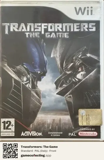 Transformers: The Game Nintendo Wii, Italy box front