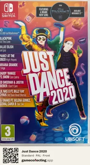 Just Dance 2020 Nintendo Switch, PAL box front