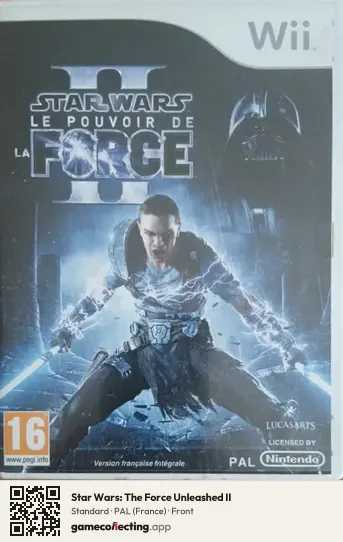 Star Wars: The Force Unleashed II Nintendo Wii, France box front