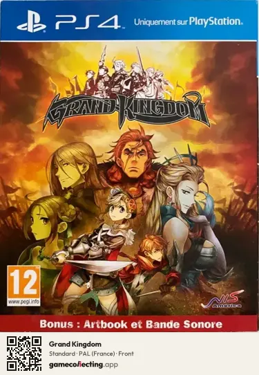 Grand Kingdom PlayStation 4, France box front