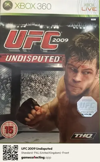 UFC 2009 Undisputed Xbox 360, United Kingdom box front