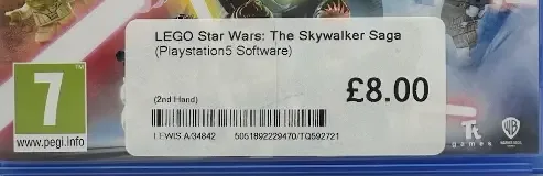 LEGO Star Wars: The Skywalker Saga, the PEGI square on its front