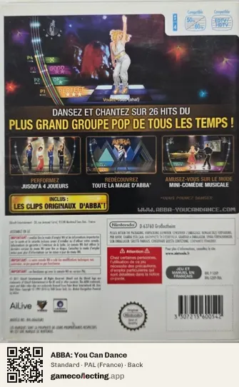 ABBA: You Can Dance Nintendo Wii, France box back