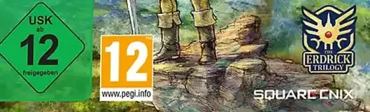 Dragon Quest III HD-2D Remake, the USK square on its front