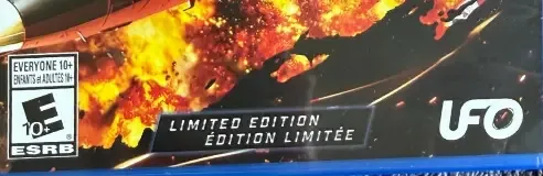 Raiden V, the ESRB box on its front