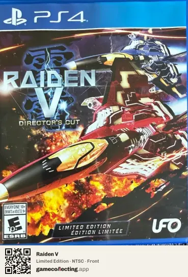 Raiden V PlayStation 4, NTSC box front