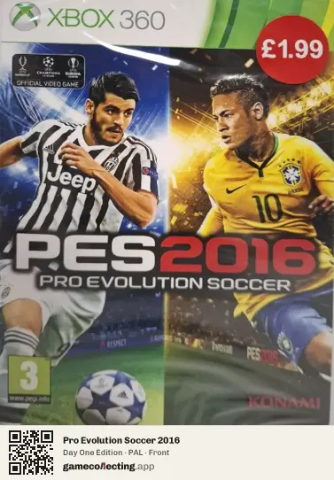 Pro Evolution Soccer 2016 Xbox 360, PAL box front