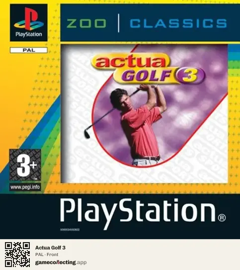 Actua Golf 3 PlayStation, PAL box front