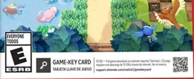 Pokémon Pokopia, the ESRB box on its front
