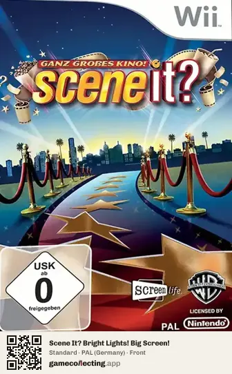 Scene It? Bright Lights! Big Screen! Nintendo Wii, Germany box front
