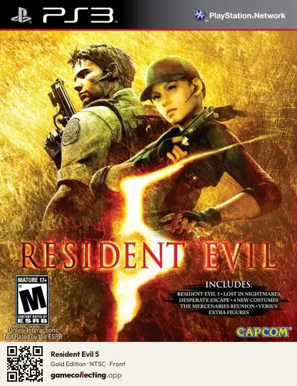 Resident Evil 5 PlayStation 3, NTSC box front