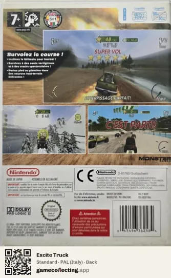 Excite Truck Nintendo Wii, Italy box back